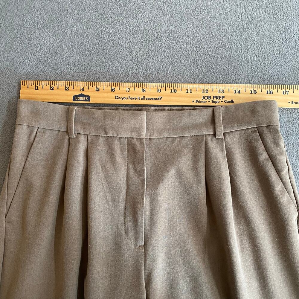 Abercrombie Fitch Sloane High Rise Tailored Wide Leg Pant Womens 12 Tan Cargo - Picture 6 of 13